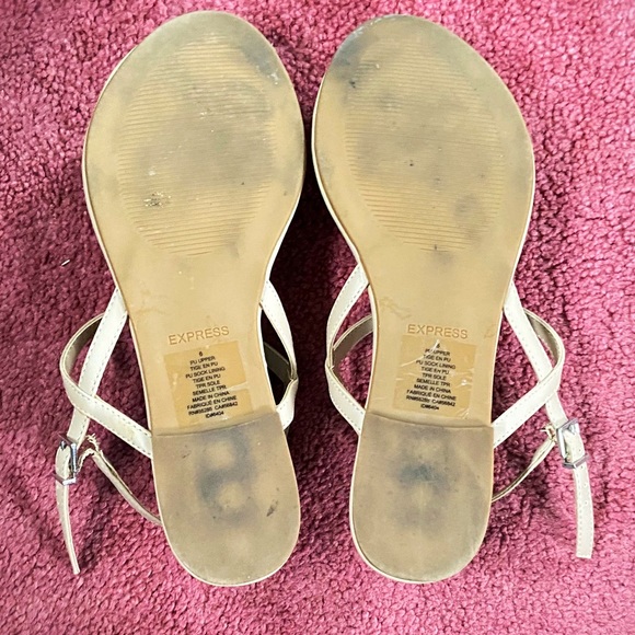 Express | Tan Rhinestone Sandals - Picture 2 of 5